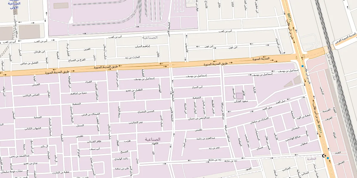 Map of the streets around the Challenger workshop in Riyadh